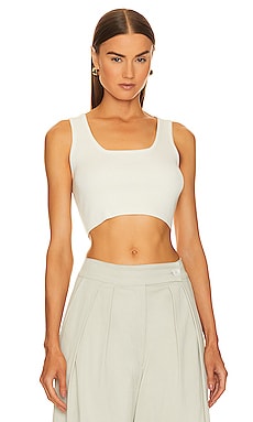 Faux Patent Leather Crop Top