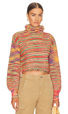 Orange rib-knitted sweater - Essentiel Antwerp - EU store