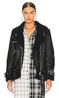 Product image of Steve Madden Quinn Vegan Leather Jacket. Click to view full details