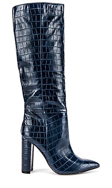 

Сапоги из крокодильей кожи triumph - Steve Madden, Синий, На каблуке