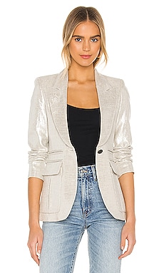 Smythe Peaked Lapel Blazer in Pewter | REVOLVE