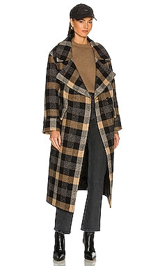 Smythe Blanket Coat in Black Multi Check | REVOLVE