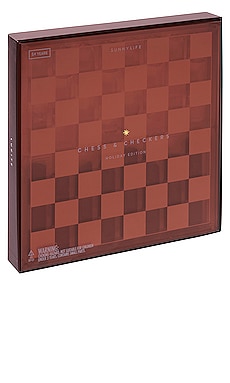 Lucite Chess & Checkers Sunnylife $240 NEW