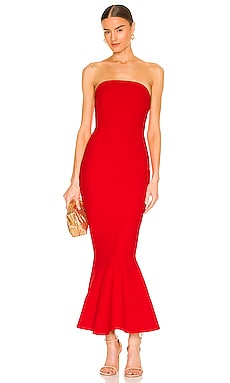 Fatal strapless jersey maxi dress in red - Wolford