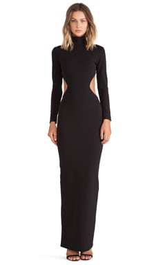 SOLACE London Bougie Maxi Dress in Black