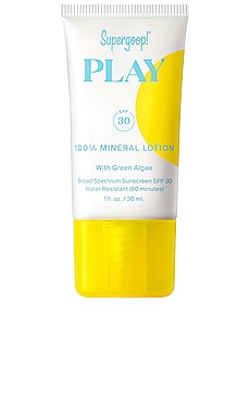 LOTION MINÉRALE SPF 30 PLAY 100% MINERAL LOTION SPF 30 WITH GREEN ALGAE Supergoop!