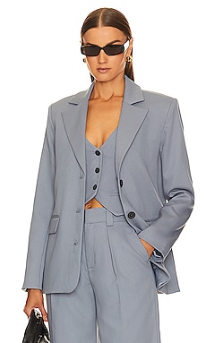 Song of Style Perdita Blazer in Dove Blue Song of Style $298 