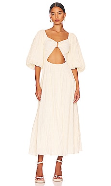 Mercy Reversible Midi Dress SOVERE $219 NEW