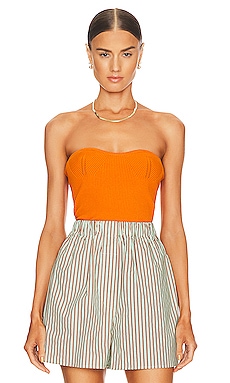 Victor Glemaud Bustier Dress in Peach