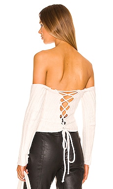 Sherrie Lace Up Back Sweater superdown $29 