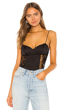 revolve black lace bodysuit