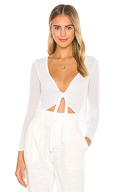 фото Liv tie front knit top - superdown