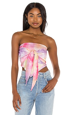 Shes Cool Strapless Geometric Print Long Body Top