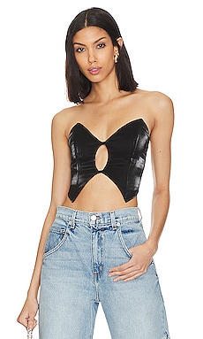 Onyx Leather Bustier
