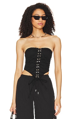 Rozie Corsets Floral Corset Top in Black