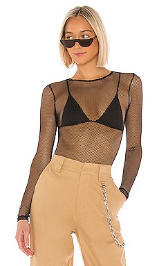

Боди из сеточки tyarra - superdown, Черный, Боди