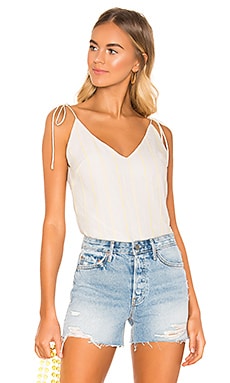 superdown Antonella Tie Strap Top in Yellow Stripe | REVOLVE