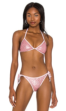 Product image of superdown Chantell Sequin Bikini Top. Click to view full details
