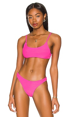 Mia Ribbed Bikini Top superdown $48 