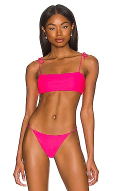 Indah Candy Triangle Bikini Top in Rouge