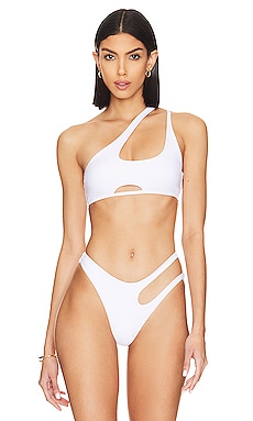 F E L L A Winston Bikini Top in Off White