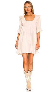 Product image of SPELL Mae Linen Mini Dress. Click to view full details