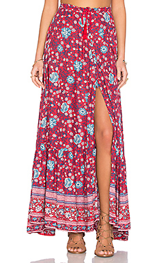 Spell & The Gypsy Collective Folk Town Button Down Skirt in Wine | REVOLVE