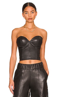 By Dyln Miller Corset Top Black Crop Sleeveless Revolve M NWT $80