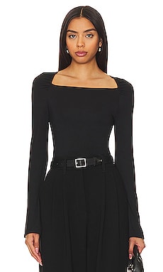 Good American Button Corset Top in Black001