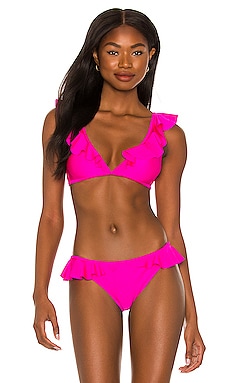 X REVOLVE Rubi Ruffled Bikini Top Shani Shemer $117 