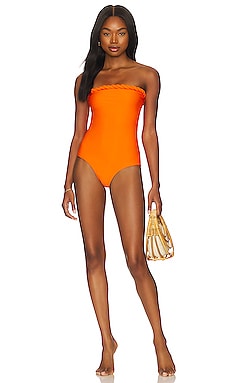 Bright orange clearance one piece swimsuit