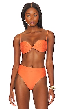 Anna Kosturova Seashore Bikini Top in Toffee