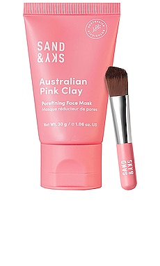 Travel Australian Pink Clay Porefining Face Mask Sand & Sky $25 