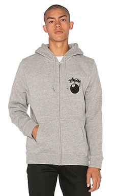 Stussy 8 Ball Zip Hoody in Grey Heather | REVOLVE