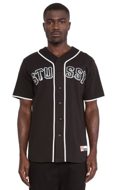 Stussy Baseball Jersey in Black | REVOLVE