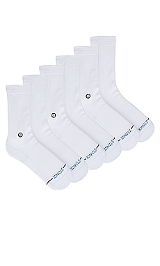 Nike Everyday Plus Cushioned Socks in White & Black