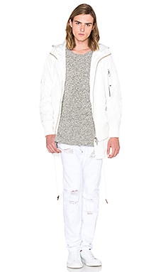 Stampd Distressed Panel Denim in White | REVOLVE