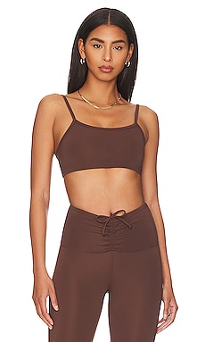 Beyond Yoga Spacedye Enlighten Long Line Sports Bra in Truffle Heather