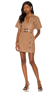 Nicole Vegan Leather Mini Dress Suboo $122 