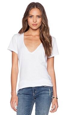 Sub_Urban RIOT Casey V Neck Tee in White | REVOLVE