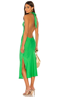 Sun Becomes Her Waterfall Midi Dress in Tropic Green | REVOLVE