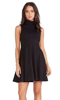 Susana Monaco Turtle Flared Dress in Black | REVOLVE