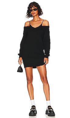V Neck Sweater Dress with Satin Cami T by Alexander Wang $495 NEW