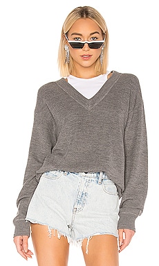 

Свитер bi layer - T by Alexander Wang, Уголь, V-вырез