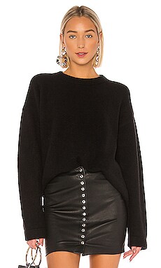 

Пуловер - T by Alexander Wang, Черный, Вырез лодочкой