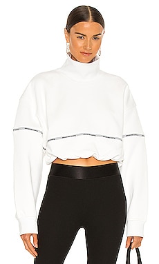 Alexander wang cropped discount mock neck sweatshirt