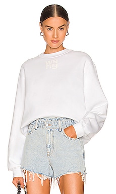 Product image of Alexander Wang Foundation Terry Crew Sweatshirt. Click to view full details
