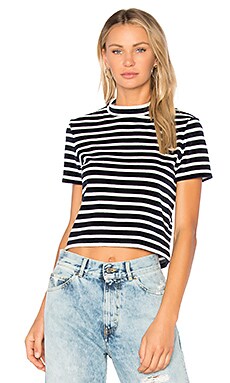 Product image of Alexander Wang Short Sleeve Mock Neck Top. Click to view full details