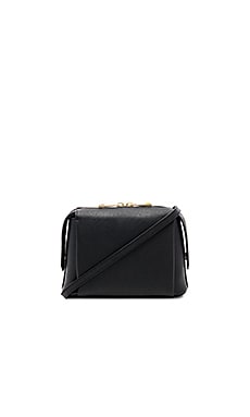 black structured crossbody bag