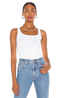 Free People She's So Sleek Bodysuit in Ecru